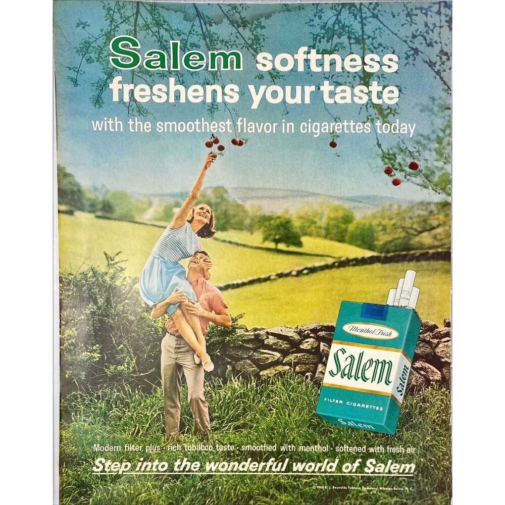Salem Cigarettes "Step into the Wonderful World of Salem" Vintage Print Ad 1963